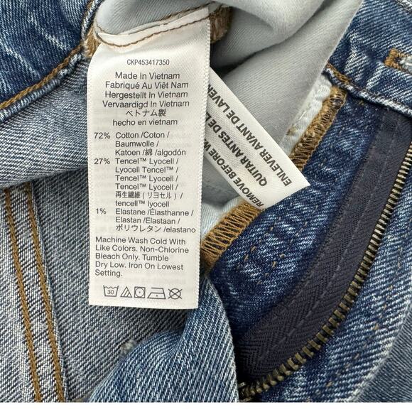 Madewell Women’s The Perfect Jean Short Size 25 High Rise Raw Hem Denim - Picture 6 of 6